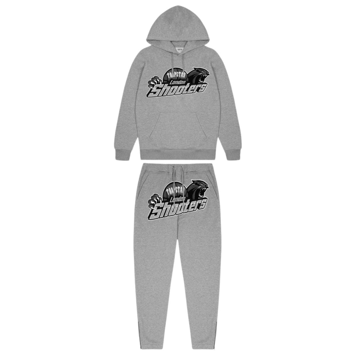 Trap⭐ SHOOTERS HOODED TRACKSUIT - GREY MONOCHROME EDITION