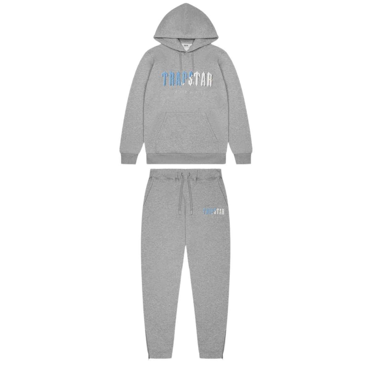 Trap⭐ DECODED CHENILLE HOODED TRACKSUIT - GREY ICE
