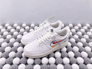 NK AF1 07 LV8 - White Multicolor Swoosh