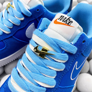 NK AF1 07 LV8 - Sky Blue/Gold Buckle