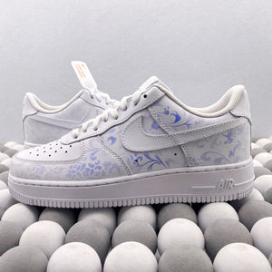 NK AF1 Low 07 - Custom Blue & White Porcelain Thermochromic