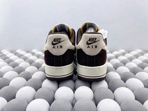 NK AF1 Low - Coffee Brown/White/Yellow