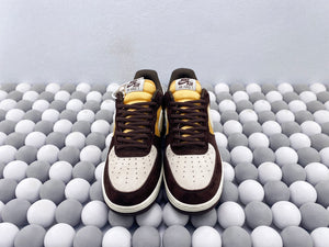 NK AF1 Low - Coffee Brown/White/Yellow