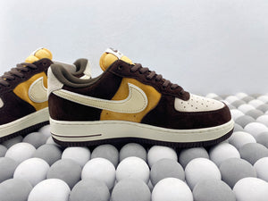 NK AF1 Low - Coffee Brown/White/Yellow