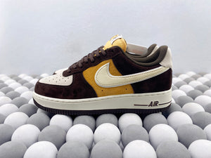 NK AF1 Low - Coffee Brown/White/Yellow