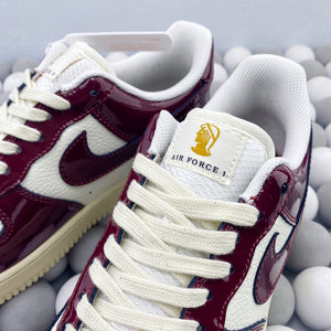 NK AF1 Low - White/Red Patent Leather