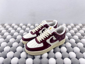 NK AF1 Low - White/Red Patent Leather