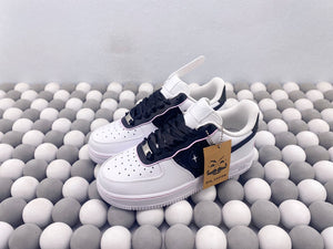 NK AF1 Low - Custom Chanel Style White/Black