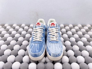 NK AF1 Low 07 - Distressed Denim Blue