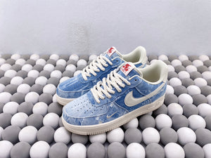 NK AF1 Low 07 - Distressed Denim Blue