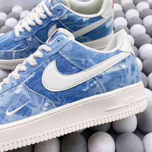 NK AF1 Low 07 - Distressed Denim Blue