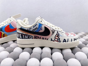 NK AF1 07 - White Graffiti