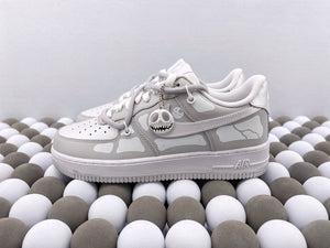 NK AF1 Low - Custom Halloween White Bones