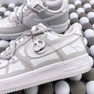 NK AF1 Low - Custom Halloween White Bones