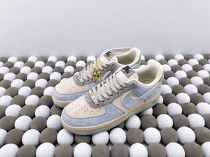 NK AF1 Low Suede - Grey/Blue