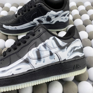 NK AF1 Low - Halloween Black Toe/Black Bones