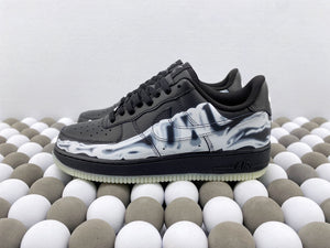 NK AF1 Low - Halloween Black Toe/Black Bones