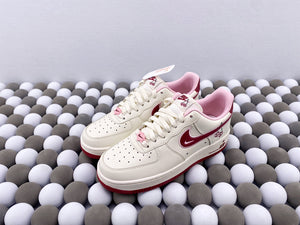 NK AF1 Low 07 - Valentine's Day White/Pink
