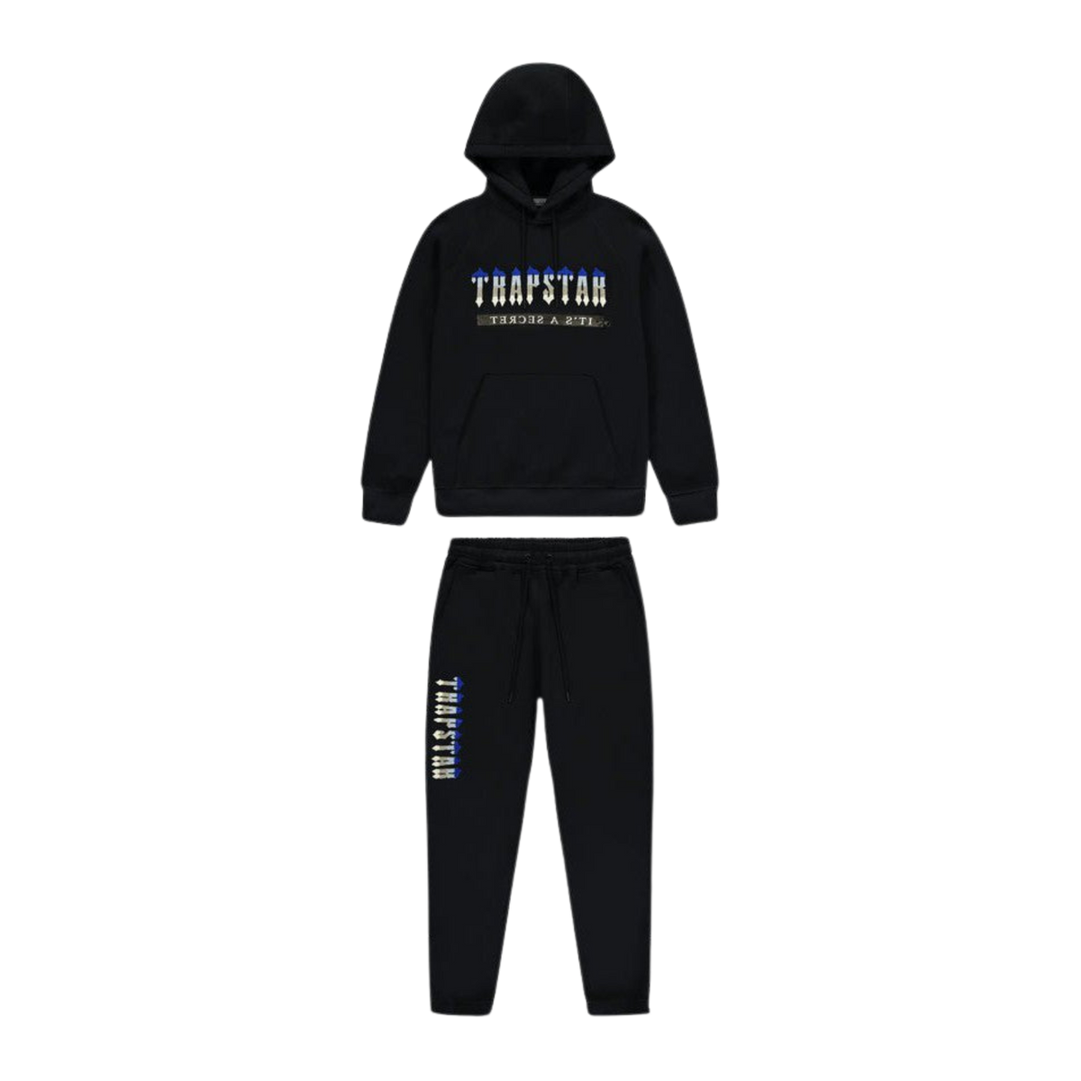 Trap⭐ CHENILLE DECODED 2.0 HOODED TRACKSUIT - BLACK ICE EDITION