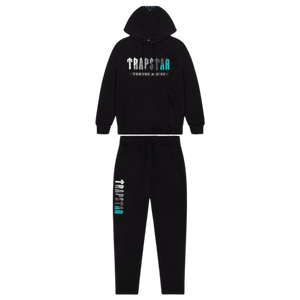 Trap⭐ CHENILLE DECODED 2.0 HOODED TRACKSUIT - BLACK / TEAL