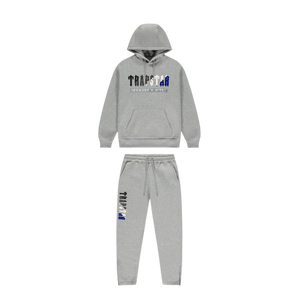 Trap⭐ CHENILLE DECODED 2.0 HOODED TRACKSUIT - GREY / BLUE