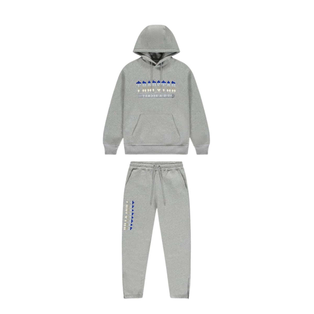 Trap⭐ CHENILLE DECODED 2.0 HOODED TRACKSUIT - GREY ICE EDITION