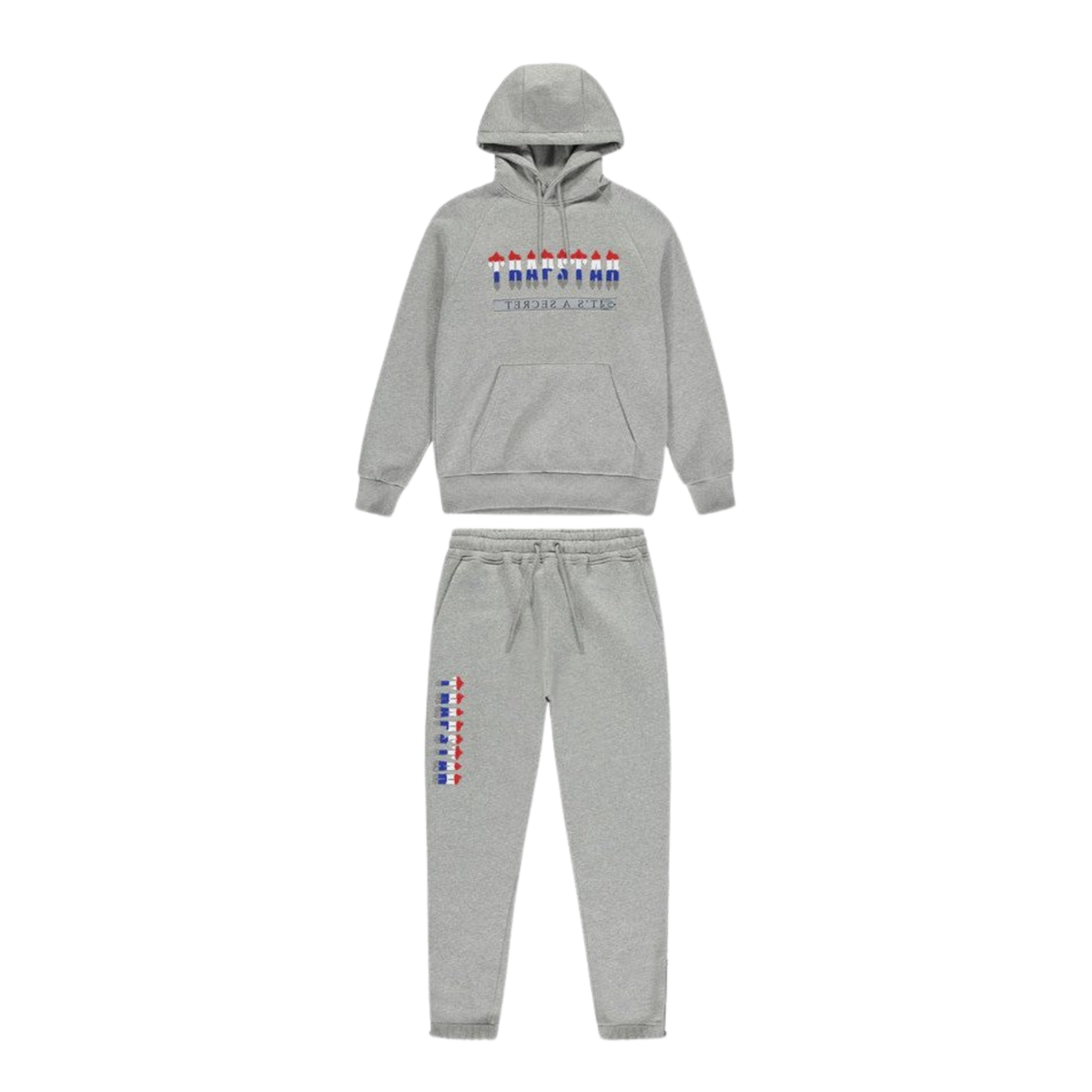 Trap⭐ CHENILLE DECODED 2.0 HOODED TRACKSUIT - GREY REVOLUTION