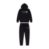 Trap⭐ CHENILLE DECODED HOODED TRACKSUIT - BLACK / GREEN BEE