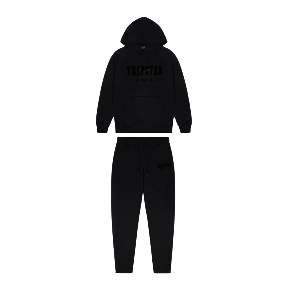 Trap⭐ CHENILLE DECODED HOODED TRACKSUIT - BLACKOUT EDITION