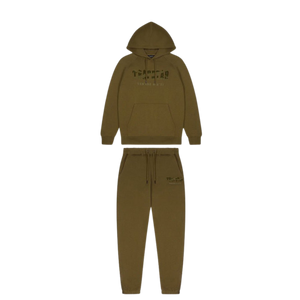 Trap⭐ CHENILLE DECODED HOODED TRACKSUIT - OLIVE CAMO MILITARY EDITION
