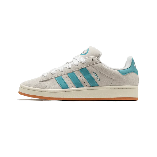 adidas Campus 00s Crystal White Preloved Blue women's sneakers in white leather with blue accents