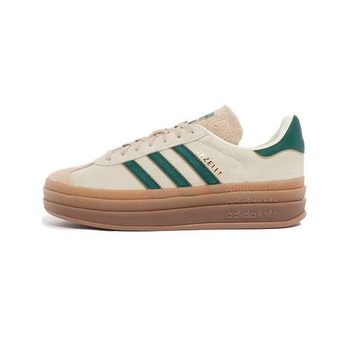 adidas Gazelle Bold Cream Collegiate Green women's platform sneakers