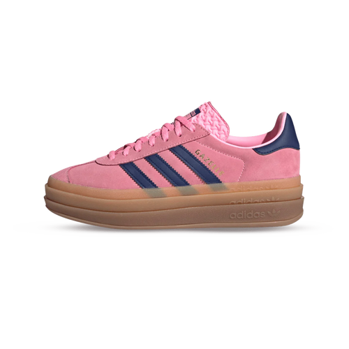 adidas Gazelle Bold Pink Glow women's sneakers in pink suede with blue stripes