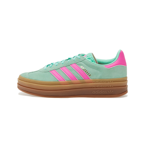 adidas Gazelle Bold Pulse Mint Pink women's platform sneakers in mint suede