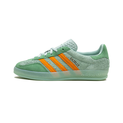 adidas Gazelle Indoor Hazy Green women's sneakers in soft green suede