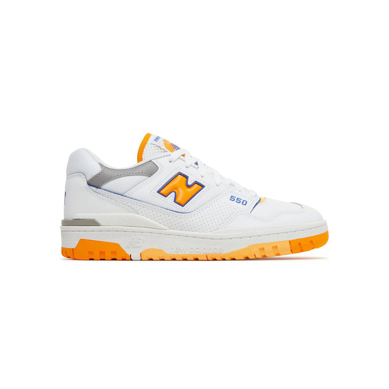 NB 550 White Vibrant Orange