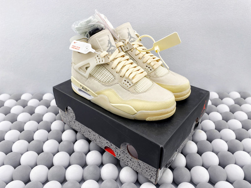 Off-White x AJ 4 "Cream Sail"