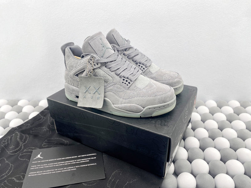 AJ 4 x KAWS "Grey Suede"