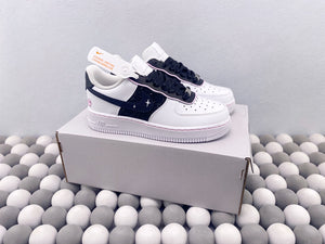 NK AF1 Low - Custom Chanel Style White/Black