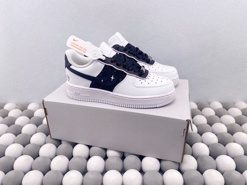 NK AF1 Low - Custom Chanel Style White/Black