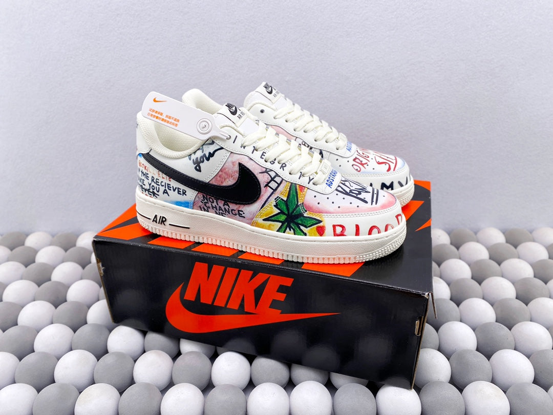 NK AF1 07 - White Graffiti