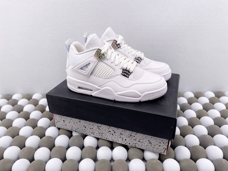 AJ 4 Retro "White Cat" Pure White 2017