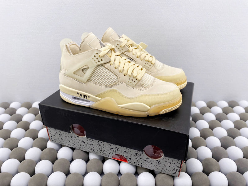 Off-White x AJ 4 "Sail" White