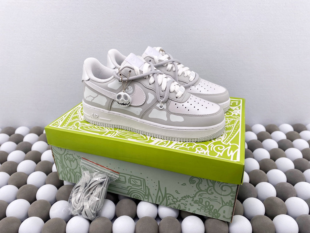 NK AF1 Low - Custom Halloween White Bones