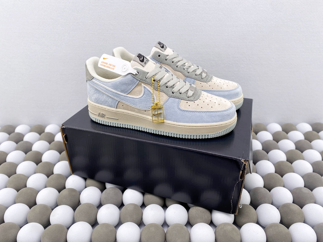 NK AF1 Low Suede - Grey/Blue