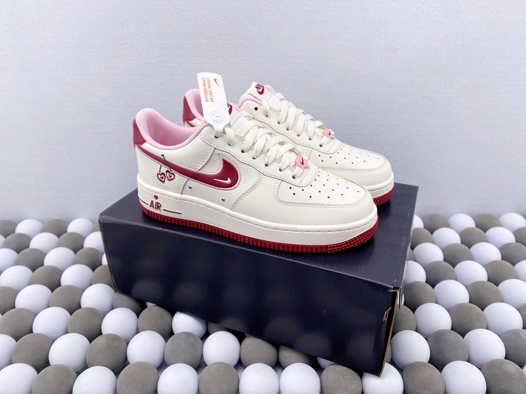NK AF1 Low 07 - Valentine's Day White/Pink