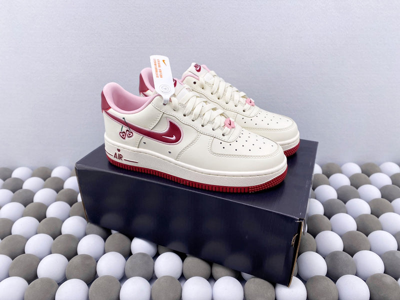 NK AF1 Low 07 - Valentine's Day White/Pink