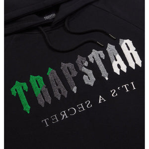 Trap⭐ CHENILLE DECODED HOODED TRACKSUIT - BLACK / GREEN BEE