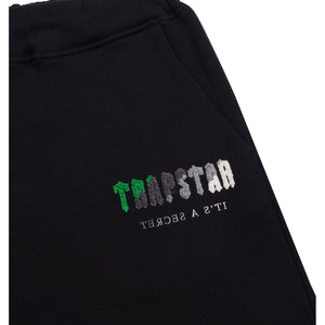 Trap⭐ CHENILLE DECODED HOODED TRACKSUIT - BLACK / GREEN BEE